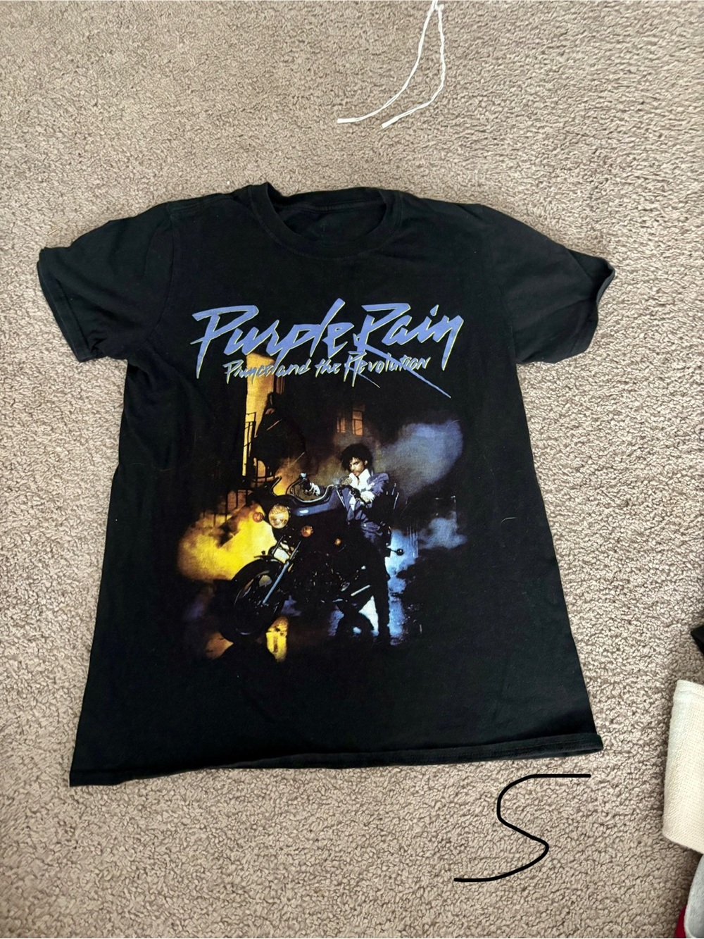 Target Black 'Purple Rain' Graphic Tee with Purple and Yellow Print